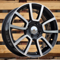 R15x6  4X98  ET  35  58.1  BK746  Black Polished (MB)  For FIAT  (R)
