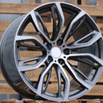 R21x11.5  5X120  ET  38  74.1  A5040  (BK510)  Grey Polished (MG)  For BMW  (K4)  (Rear+Front)