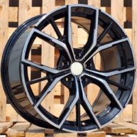 R19x9  5X120  ET  38  72.56  B1667  (FBX081)  Black Polished (MB)  For BMW  (K7)  (HYBRID FORGED Rear+Front)