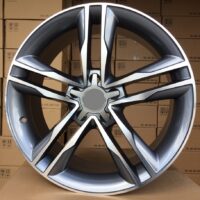 R18x8  5X112  ET  39  66.5  BK114  Grey Polished+Powder Coating (MGPC)  For AUD  (P)