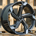 R23x10  5X112  ET  20  66.5  Y1201  (FBX150)  Black Polished (MB)  For AUD  (K7)  (HYBRID FORGED)
