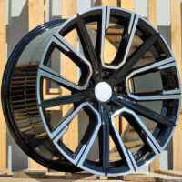 R21x10  5X112  ET  41  66.6  B5836  Black Polished (MB)  For BMW  (K4)  (Rear+Front)