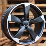 R18x8.5  5X112  ET  45  66.5  BK217  (BY939)  Black Polished Half Matt (MBHM)  For AUD  (P+P1+K7)