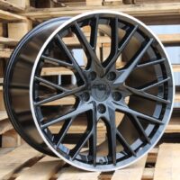 R21x11  5X130  ET  60  71.6  B5541  (TXRGW1847)  Black+Polished Lip (BLPL)  For PORCH  (K3)  (FORGED (Rear+Front))