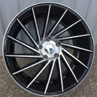 R19x9.5  5X120  ET  38  72.6  LU589  (M7R)  Black Polished (MB)  For RACIN  (K7)  ((AKC 60 Eur) Style Vossen (Right side))