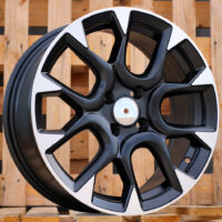 R16x6.5  4X98  ET  35  58.1  B1675  Black Polished Half Matt (MBHM)  For FIAT  (Z1)  (ABARTH Style)