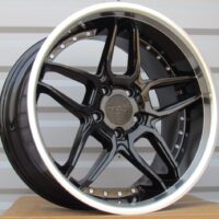 R18x10  5X120  ET  15  74.1  SSA01  (HX030)  Black+Polished Lip (BLPL)  For HAXER  (Z2)  (Rear+Front)