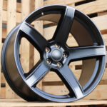 R20x10.5  5X115  ET  22  71.5  B1671  Black Half Matt (BLHM)  For DODGE  (Z2)  (Rear+Front)