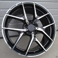 R18x9.5  5X112  ET  38  66.6  XE137  (BY1225)  Black Polished (MB)  For MER  (P)  (Rear+Front)