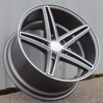 R19x9.5  5X120  ET  38  72.6  QC521  Grey Polished Half Matt (MGHM)  For RACIN  (N)  ((AKC 70 Eur))