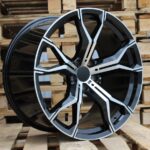 R22x9.5  5X112  ET  37  66.6  B5498  (BYD1538)  Black Polished (MB)  For BMW  (Z3)  ((BKF) Front+Rear)