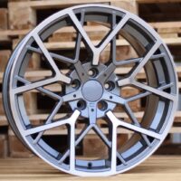 R19x8.5  5X112  ET  26  66.6  B1383  Grey Polished+Powder Coating (MGPC)  For BMW  (P)  (Rear+Front)