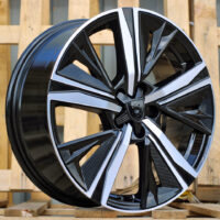 R18x7.5  4X108  ET  32  65.1  Y1187  Black Polished (MB)  For PEUG  (P)  (NEW Design Carved Spokes)