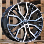 R16x7  5X100  ET  45  57.1  BK713  Black Polished (MB)  For VW  (R)