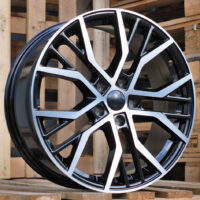 R16x7  5X112  ET  45  57.1  BK713  Black Polished (MB)  For VW  (R+K2)