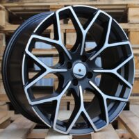 R16x5.5  4X100  ET  30  60.1  B1449  Black Polished Half Matt (MBHM)  For SMART  (P2+P+Z2)  (HAXER Front+Rear)
