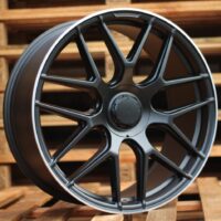 R22x10  5X112  ET  43  66.6  B5318  (IV61H716)  Black Half Matt+Polished Lip (BLHMPL)  For MER  (P2)  (Rear+Front)