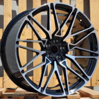 R21x9.5  5X112  ET  37  66.6  B5771  (IN0295)  Black Polished (MB)  For BMW  (Z5)  (Rear+Front)