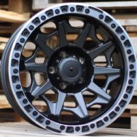 R18x9  5X139.7  ET  M12  110.1  L2174  Black Half Matt+Polished Lip (BLHMPL)  For 4X4  (K3)