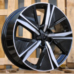 R18x7.5  5X108  ET  44  65.1  Y1187F  Black Polished (MB)  For PEUG  (K4)  (NEW Design Full Spokes)