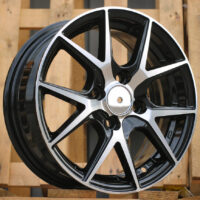 R14x5.5  4X100  ET  43  60.1  B1795  Black Polished (MB)  For RACIN  (Z2)