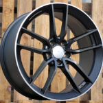 R19x9  5X112  ET  49  66.6  B5461  Black Half Matt+Polished Lip (BLHMPL)  For MER  (K4)  (Rear+Front)