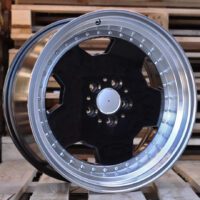 R18x9  5X112  ET  30  66.6  B5852  Black+Polished Lip (BLPL)  For MER  (K4)  (MONOBLOCK Style Rear+Front)