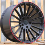 R20x10.5  5X130  ET  40  84.1  A1227  (HX010)  Black Half Matt+Red Lip (BLHMRL)  For HAXER  (K4)  ((AKC 120 Eur))