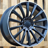 R18x7.5  5X112  ET  44  66.6  B1048  Black Half Matt+Polished Lip (BLHMPL)  For MER  (Z1+Z3+Z6)