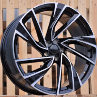 R17x7  5X100  ET  39  57.1  B5772  (FBX260)  Black Polished (MB)  For VW  (P2)  (HYBRID FORGED)