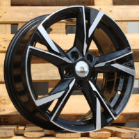 R16x6.5  5X112  ET  46  57.1  Y1241  Black Polished (MB)  For SKODA  (R+K2)  (NEW Model)