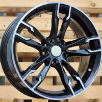 R18x8  5X112  ET  27  66.6  B1257  (IN5377)  Black Polished (MB)  For BMW  (K8)