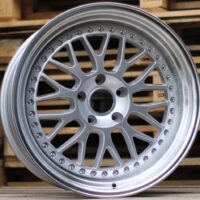 R19x11  5X120  ET  25  74.1  XFE55  Silver+Polished Lip (SP)  For BMW  (K4)  (BBS Style REAR+FRONT)