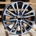 R14x5.5  4X100  ET  45  54.1  F1438  (LU1437)  Black Polished (MB)  For TOYOT  (R+Z5+P1)