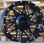 R18x9  10X120/127  ET  M12  78.1  B1544  Black Matt+Polished Lip (BMPL)  For 4X4  (K7)
