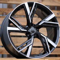 R21x9  5X112  ET  30  66.5  B1571  (FB641)  Black Polished (MB)  For AUD  (P2)  (HYBRID FORGED)