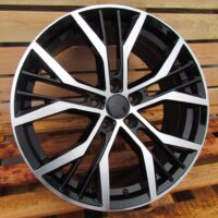 R16x7  5X112  ET  45  57.1  BK713  (A5326)  Black Polished+Powder Coating (MBPC)  For VW