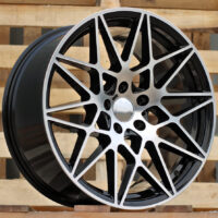R17x7.5  5X120  ET  37  72.6  B5167  (XF023)  Black Polished (MB)  For BMW  (R+P1)  (HYBRID FORGED)