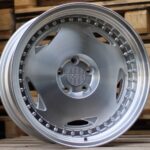 R15x8  4X100  ET  20  73.1  HX029  Polished Silver+Polished Lip (MSPL)  For HAXER  (K7)  (Rear+Front)