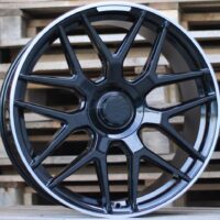 R20x8.5  5X112  ET  53  66.6  FE115  Black+Polished Lip (BLPL)  For MER  (P)  ())