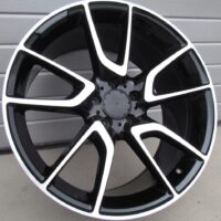 R20x9.5  5X112  ET  45  66.6  B1303  (IN5450)  Black Polished (MB)  For MER  (K3)  (Rear+Front)