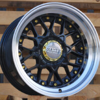 R16x9  10X112/120  ET  ET10  74.1  A8078  (HX025)  Black+Polished Lip (BLPL)  For HAXER  (P)  (Rear+Front)