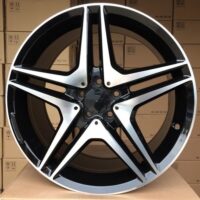 R19x9.5  5X112  ET  35  66.6  BY496  Black Polished+Powder Coating (MBPC)  For MER  (P)  (Rear+Front)