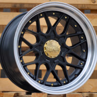 R18x10  10X120/112  ET  15  74.1  HX025  (HX025)  Black Half Matt+Polished Lip (BLHMPL)  For HAXER  (P)  (Rear)