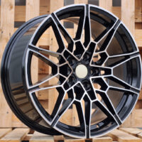 R19x8  5X120  ET  36  72.6  B1674  Black Polished (MB)  For BMW  (Z1+Z4)  (Rear+Front)