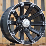 R17x8.5  6X139.7  ET  0  110.1  Y0210  Black Half Matt+Polished Lip (BLHMPL)  For 4X4  (R)