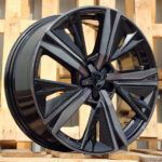 R17x7  4X108  ET  25  65.1  Y1187  (LU2402)  Black+Tinted Face (BLTF)  For PEUG  (P1)  (NEW Design Carved Spokes)