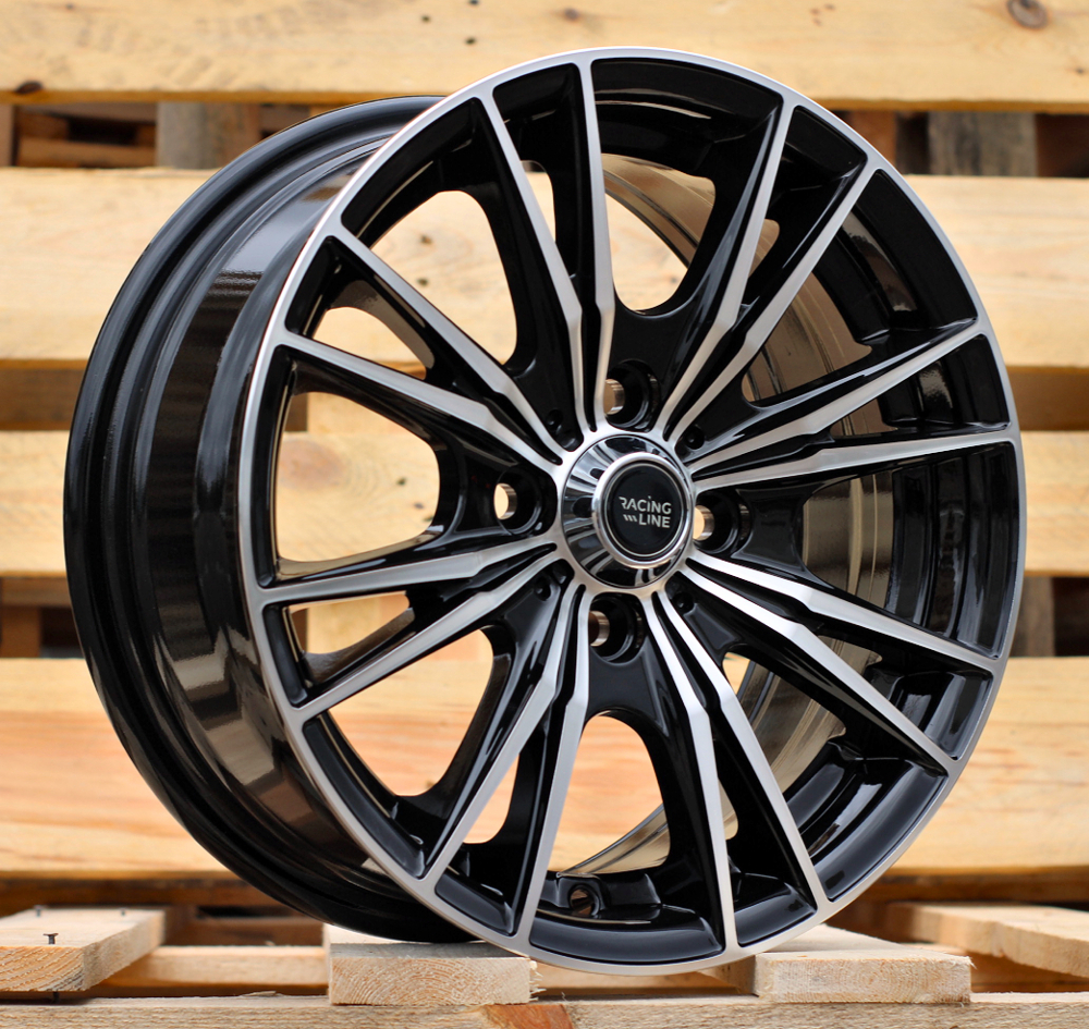 R14x6  4X100  ET  38  60.1  B5199  Black Polished (MB)  For RACIN  (Z4+L1)