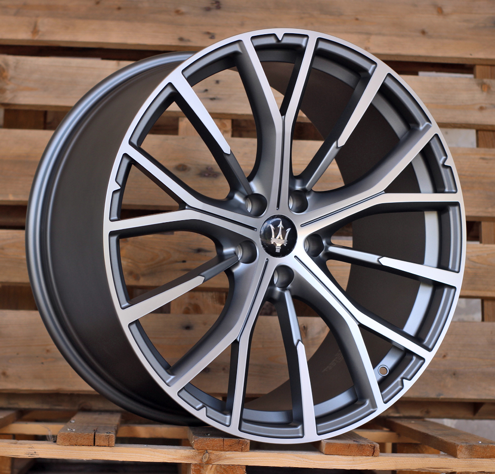 R21x10  5X114.3  ET  42  67.1  FB1573  Grey Polished Matt (MGM)  For MASER  (K7)  (FORGED Maserati (Rear+Front))
