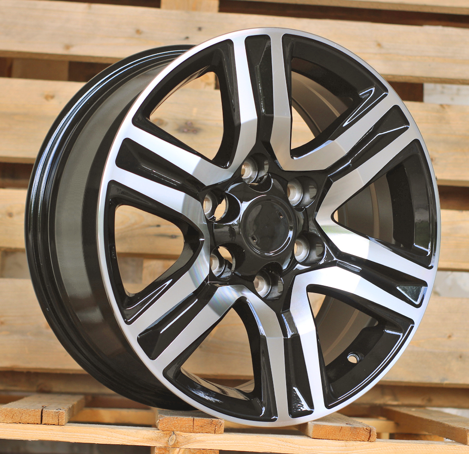 R17x7.5  6X139.7  ET  25  106.1  H718F  Black Polished (MB)  For TOYOT  (K7)  (HYBRID FORGED)